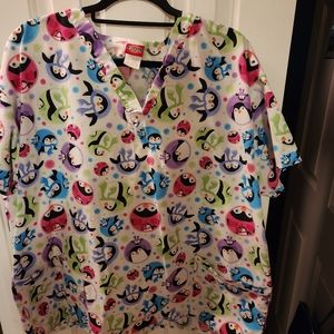 Winter womans Scrub tops print